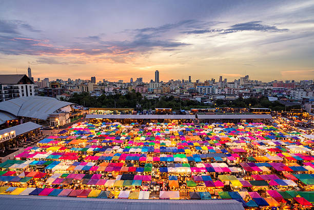 Train market secondhand market in Bangkok , Thailand
